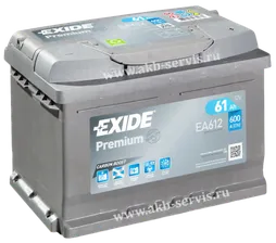 Аккумулятор Exide Premium (Эксайд) 61Ач о/п 600А