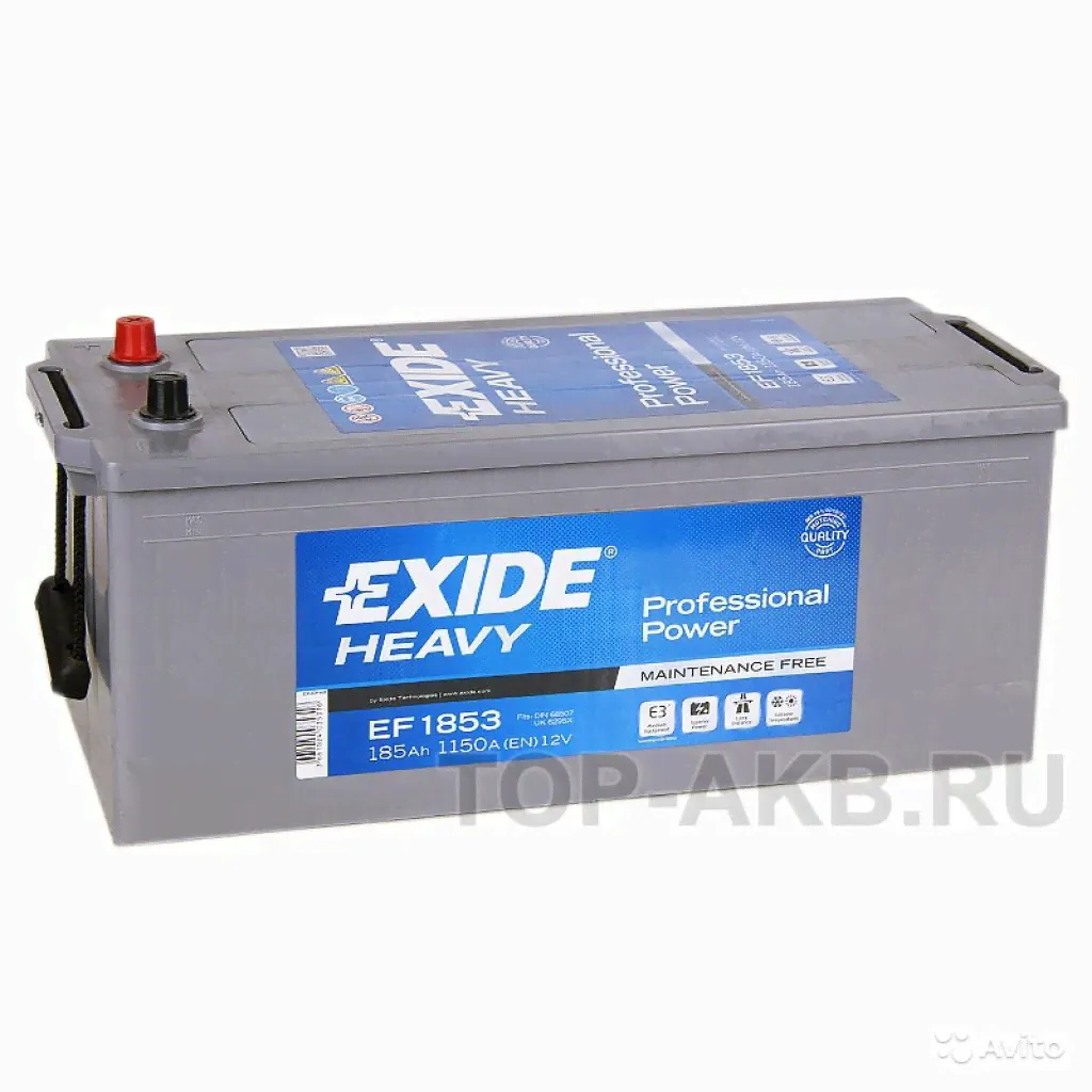 Exide Heavy Professional 185 Ач евро 1050А (513x22 в Москве-0