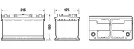 EK800 EXIDE Аккумуляторная батарея 12V 80 AH 800A