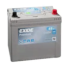 EXIDE EA654 EA654 (244101JB0A / 3361077E61 / 65AH) аккумулятор premium 12v 65ah 580a 230х170х225 полярность etn0 клемы en крепление b0